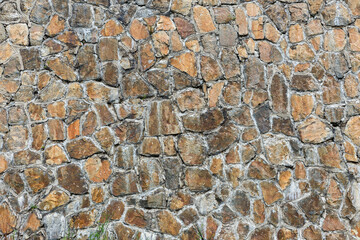 Stone wall background. Wall masonry, stone texture.