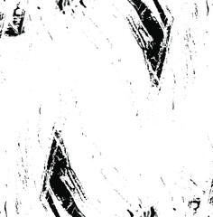 Monochrome texture composed of irregular graphic elements. Distressed uneven grunge background. Abstract vector illustration. Overlay for interesting effect and depth. Isolated on white background.