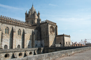 Fototapeta na wymiar Beautiful view of Cathedral at Evora on a sunny day, no people. Portugal, Europe