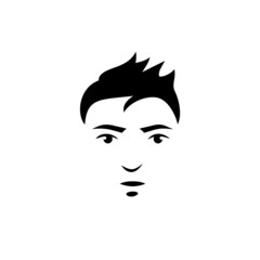 Man Face Icon Isolated on white background