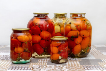 delicious preparations of peppers and tomatoes for the winter
