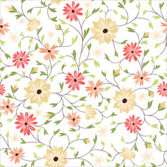 Swirl Flowers Pattern Design