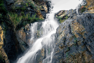 waterfall in the mountains