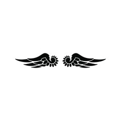 Angel wings icon vector. fly illustration sign collection. pilot symbol. wings logo.