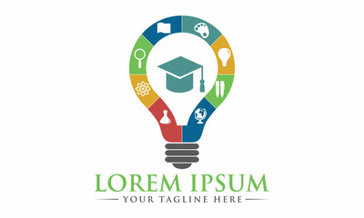 The Best Design Teach and education and learning logo unique modern minimalist simple creative abstract and vector