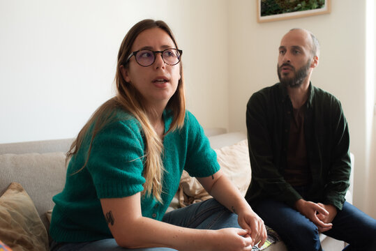 Couple is the living room