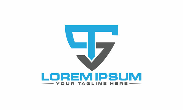 The Best Design TS logo unique modern minimalist simple creative abstract and vector