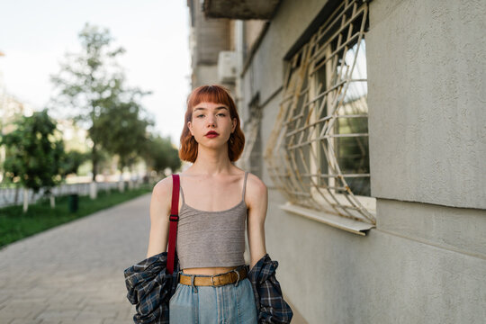 Young transgender woman outdoors