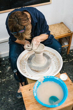 Anonymous ceramist at work