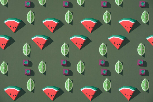 seamless pattern with handmade cardboard 