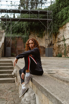 Outdoor portrait of androgynous man