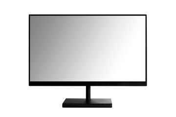 black monitor with gray display isolate