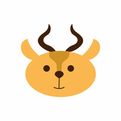 antelope head icon  illustration template design