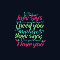 Valentine Day Typography T-Shirt Design