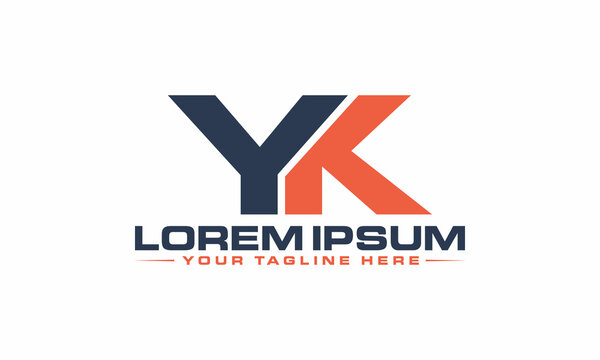 The Best Design YK logo unique modern minimalist simple creative abstract and vector
