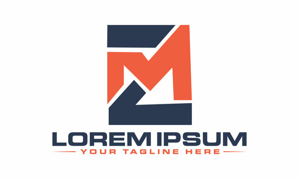 The Best Design ZM logo unique modern minimalist simple creative abstract and vector