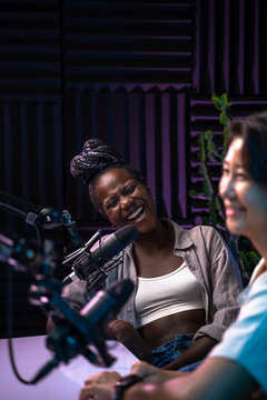 Laughing during podcast recording