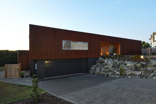 Luxury home with Corten Steel cladding