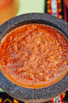 Close-up of blackened roasted salsa