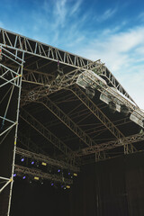 Stage for a concert in the open air.