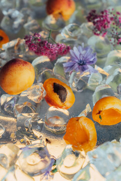 Naklejki Apricot and flowers.