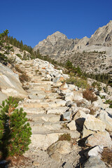 Fototapeta na wymiar Rock Steps On Trail