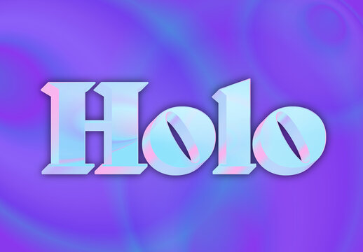 Holographic Style Text Effect