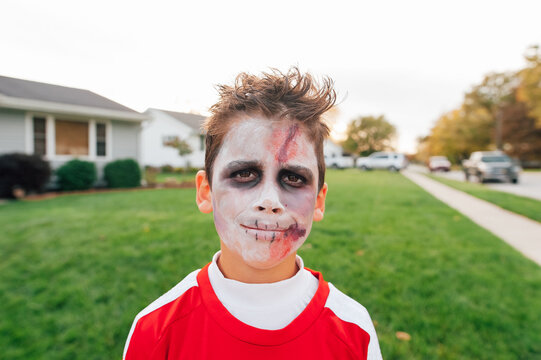 Zombie soccer player for Halloween. 