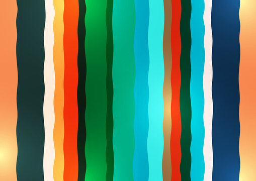 Bright abstract geometric irregular stripes. Overlapping shapes. Suitable for promotional materials, brochures, banners. Vector - Powered by Adobe