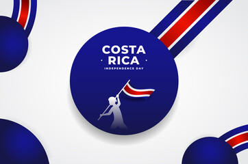 Costa Rica Independence Day Design Background For Greeting Moment