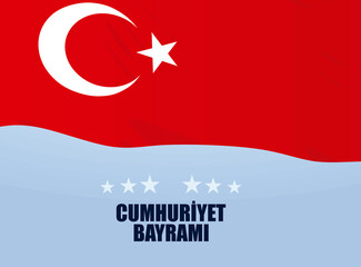 Turkey Republic day card. vector