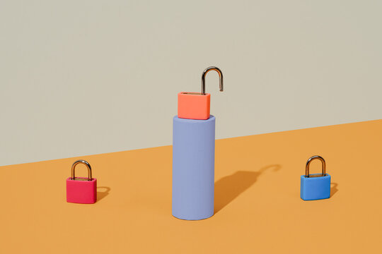 colorful padlocks