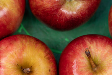 apples in the foreground, rich and healthy