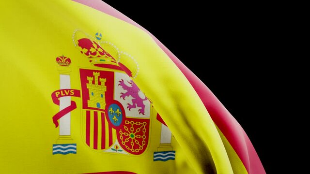Flagge von Spanien weht im Wind