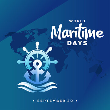 World Maritime Day Design Background For Greeting Moment