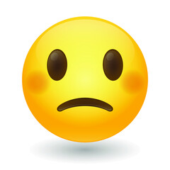 Slightly Frowning Emoji Icon Illustration Sign. Face Sad Vector Symbol Emoticon Design Vector Clip Art.