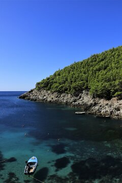 picturesque cove at Sutmiholjska beach near Babino Polje, Mljet island, Croatia	