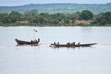 Obraz premium boat on the river