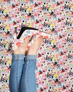 Paint Splatter Fashion High Heel Shoes