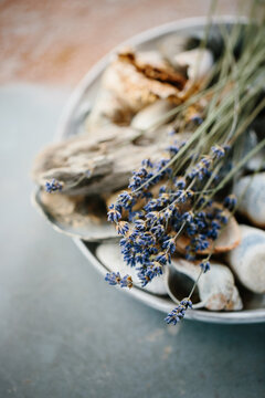 Dried lavender and natural items.