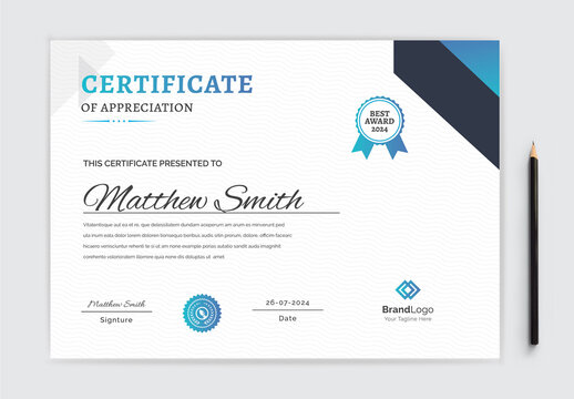 Gradient Certificate Layout