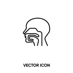 Pharynx vector icon. Modern, simple flat vector illustration for website or mobile app.Throat or oral cavity pharynx symbol, logo illustration. Pixel perfect vector graphics