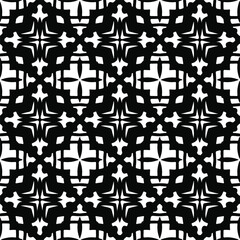 Obraz premium floral seamless pattern background.Geometric ornament for wallpapers and backgrounds. Black pattern. 