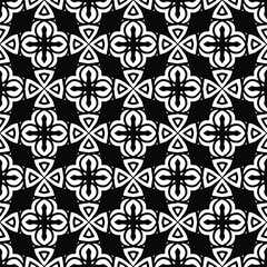 floral seamless pattern background.Geometric ornament for wallpapers and backgrounds. Black  pattern.
