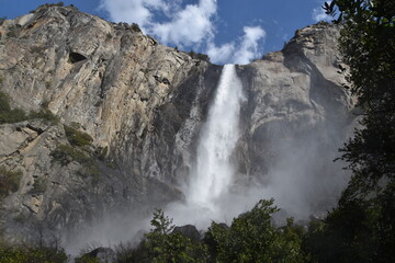 The great waterfall of Yosemite park