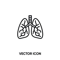 Lungs vector icon. Modern, simple flat vector illustration for website or mobile app.Human internal organ symbol, logo illustration. Pixel perfect vector graphics	