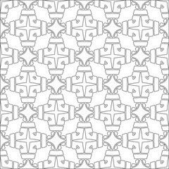  floral pattern background.Repeating geometric tiles from striped elements. Black pattern. 