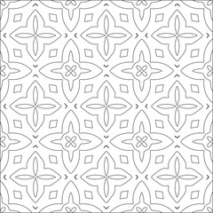  floral pattern background.Repeating geometric tiles from striped elements. Black pattern. 