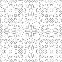 floral pattern background.Repeating geometric tiles from striped elements. Black pattern. 