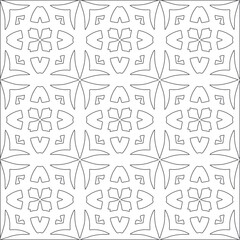 floral pattern background.Repeating geometric tiles from striped elements. Black pattern. 